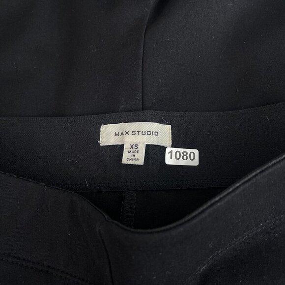 Max Studio Easy Wide‎ Leg Black Pull on Stretch Yoga Dress Pants Women XS - Picture 7 of 13